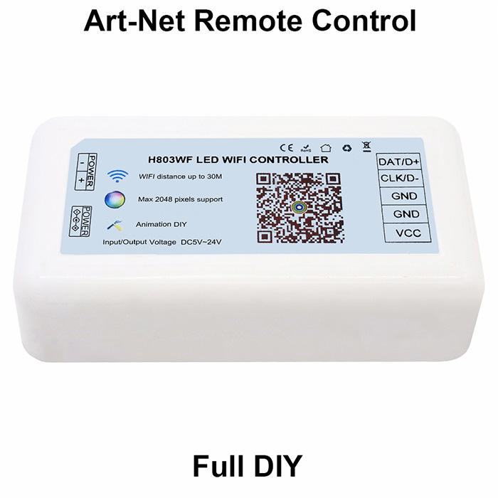 DC5-24V LED WIFI SPI controller,DIY modes,Output 2048 pixels, Support Dozens of Chips, Support ArtNet Remote Control For Addressable LED Strip Lights DC5-24V LED WIFI SPI controller,DIY modes,Output 2048 pixels, Support Dozens of Chips, Support ArtNet Remote Control For Addressable LED Strip Lights